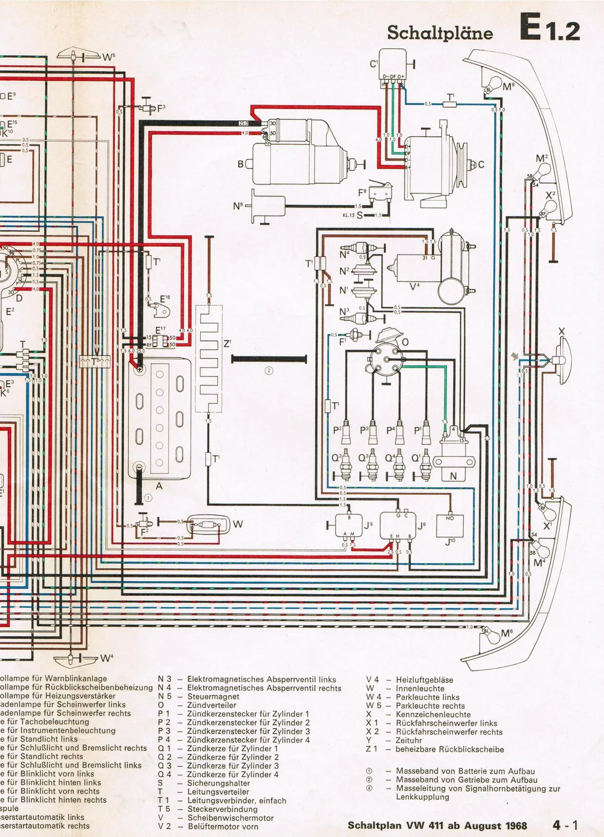 Diagram 1969 Vw Squareback Wiring Diagram Schematic
