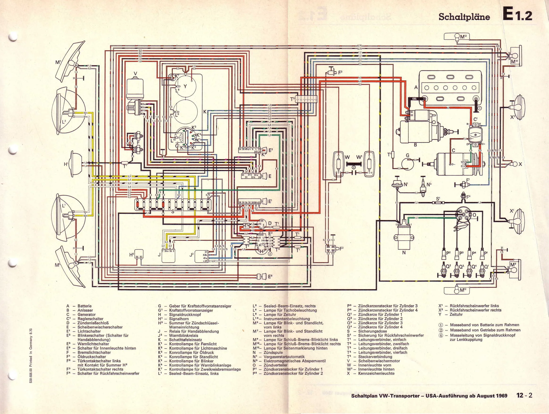Diagram 1970 08 Vw T2 Wiring Diagram