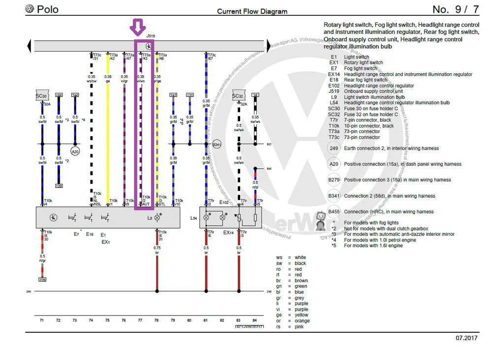 Diagram 1970 Vw Headlight Switch Diagram