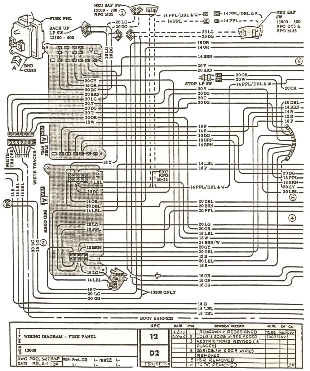 Diagram 1971 Chevelle Fuse Box Diagram