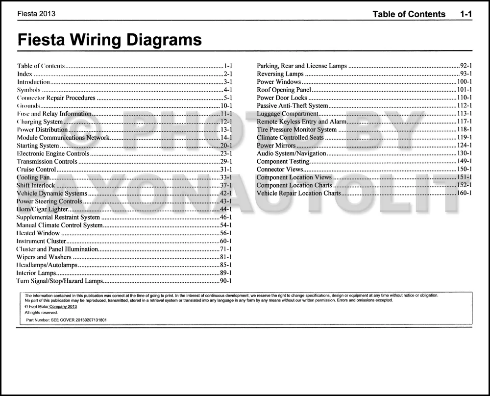 Diagram 1973 73 Ford Fiesta Electrical Wiring Diagrams Original