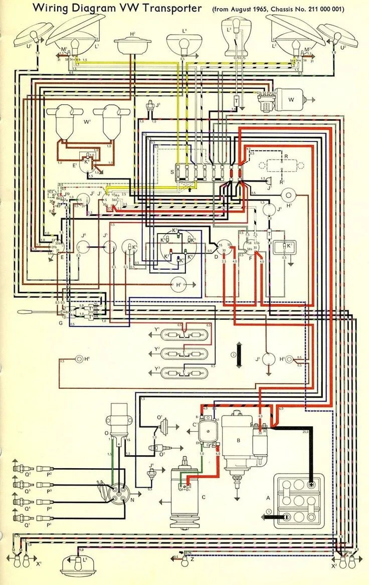 Diagram 1975 Vw Bus Engine Wiring Diagram