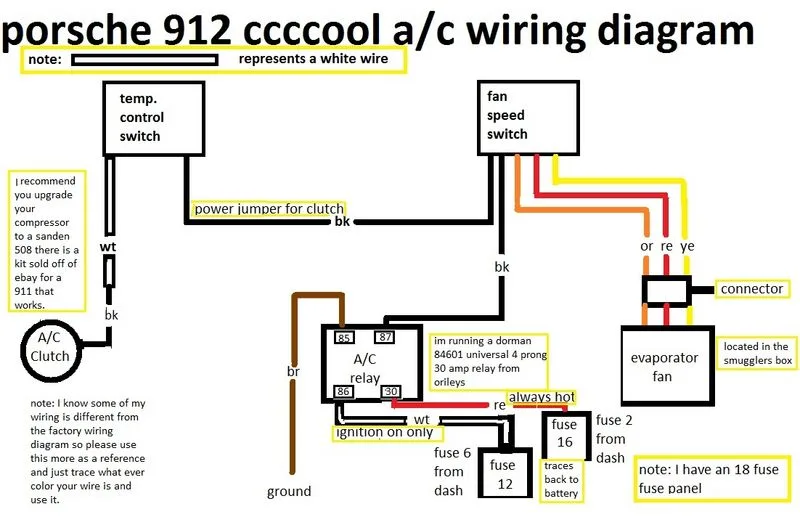 Diagram 1976 Porsche 912E Wiring Diagram Schematic