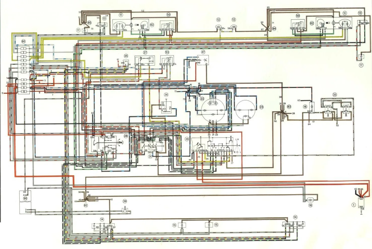 Diagram 1976 Porsche 912E Wiring Diagram Schematic
