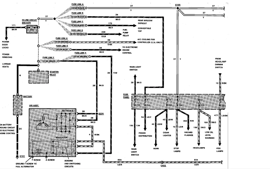 Diagram 1983 Ford Mustang Alternator Wiring Diagram Picture