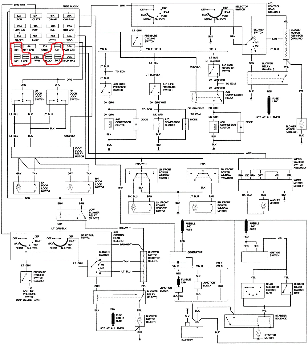 Diagram 1984 Camaro Fuse Panel Diagram