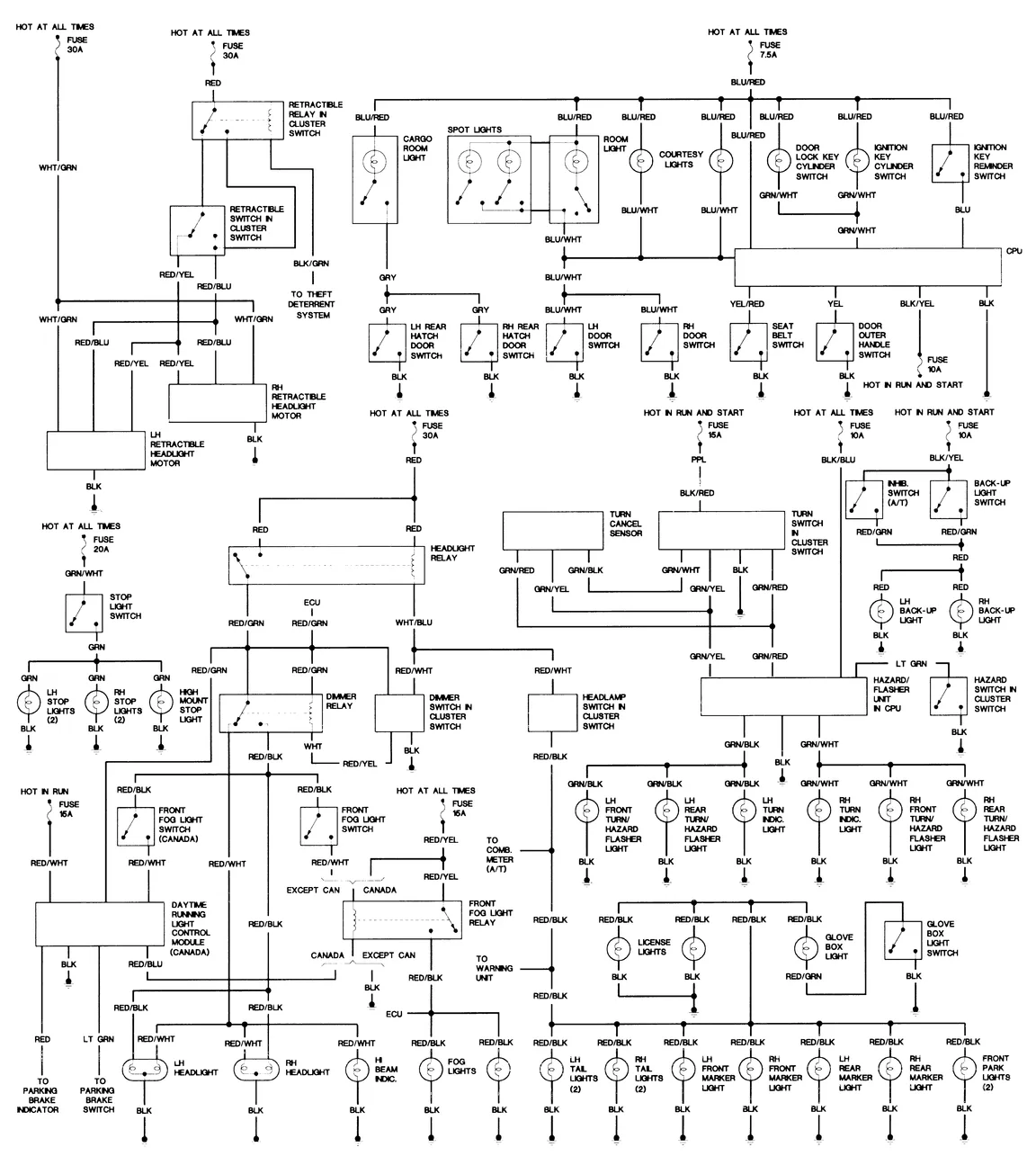 Diagram 1987 Mazda Rx7 Fuse Box Diagram