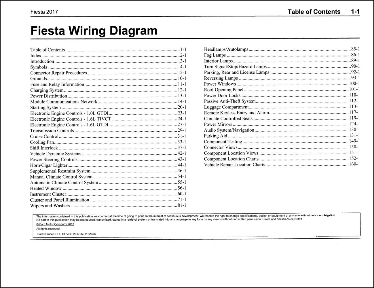 Diagram 1988Ford Fiesta Electrical Wiring Diagrams Manual Original