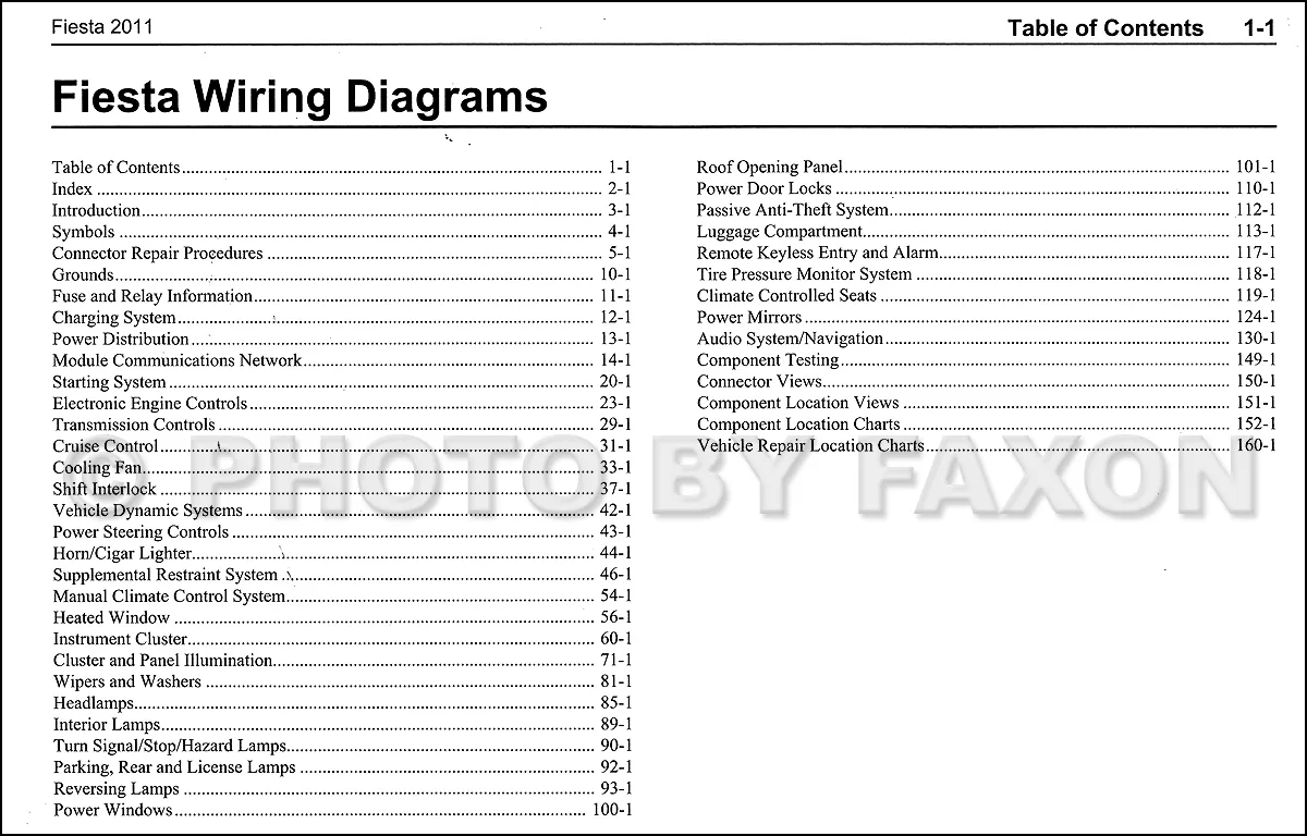 Diagram 1988Ford Fiesta Electrical Wiring Diagrams Original