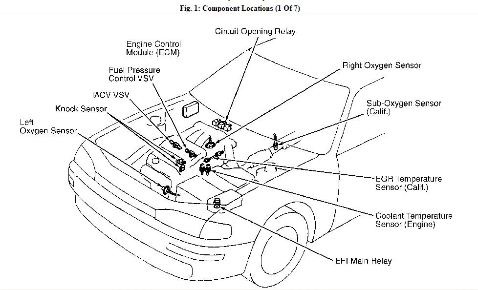 Diagram 1989 Camry Engine Component Diagram