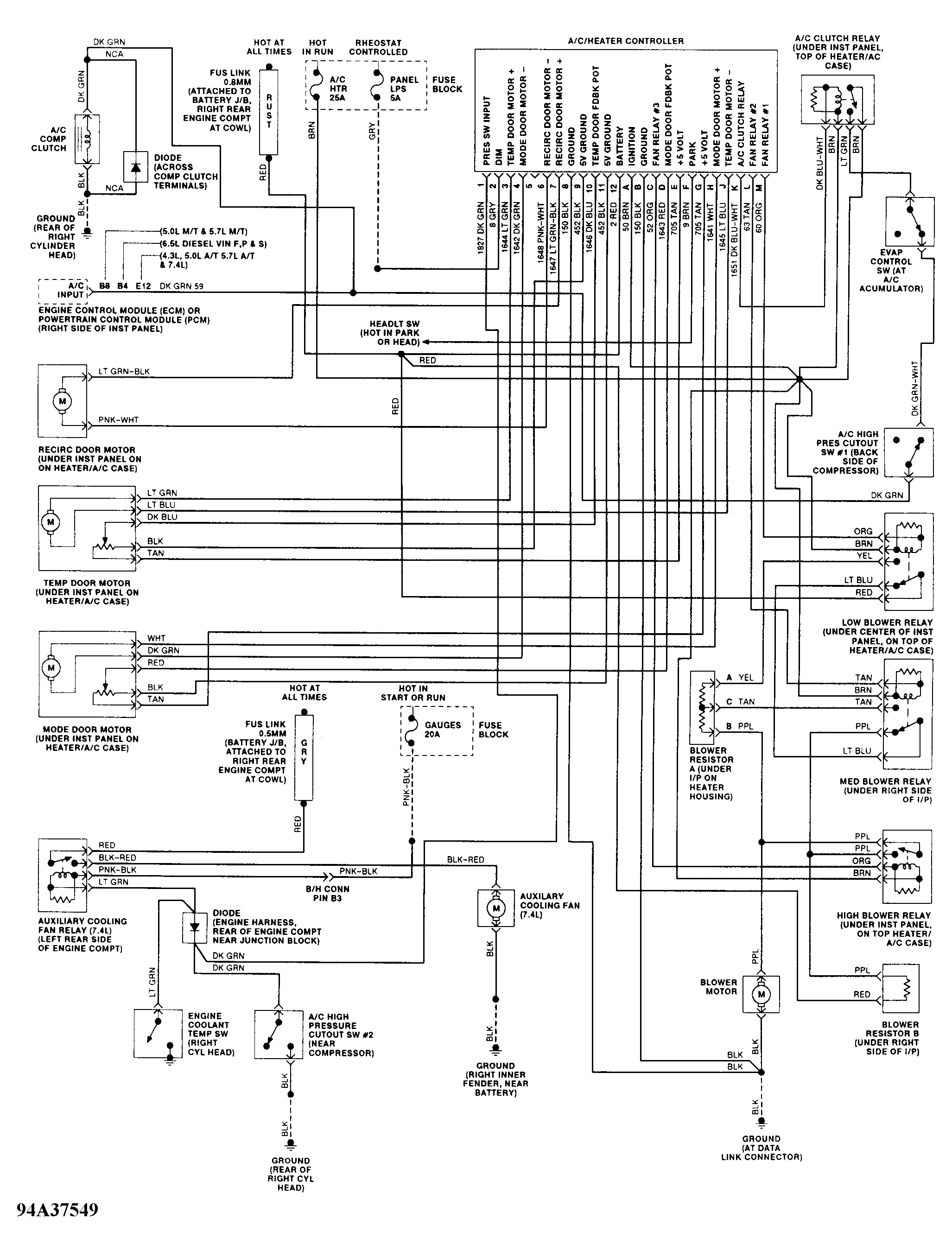 Diagram 1989 Chevy 3500 Heater Wiring Diagram
