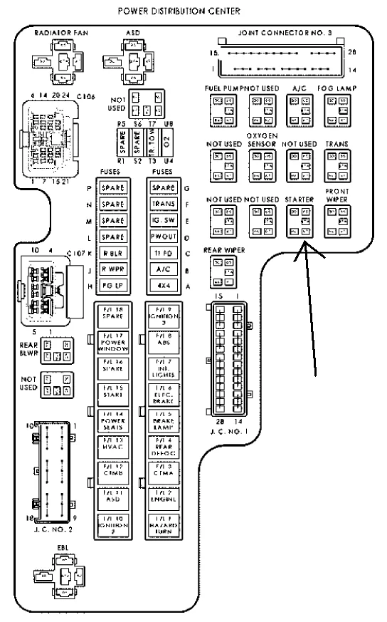 Diagram 1989 Dodge Fuse Box Diagram