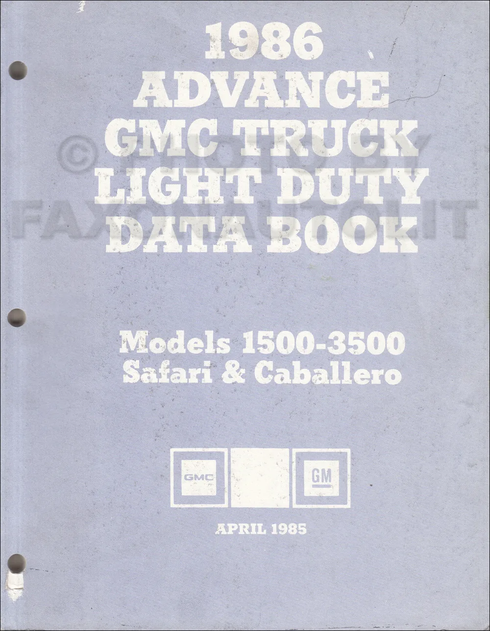 Diagram 1989 Gmc S15 Pickup And Jimmy Wiring Diagram Manual Original