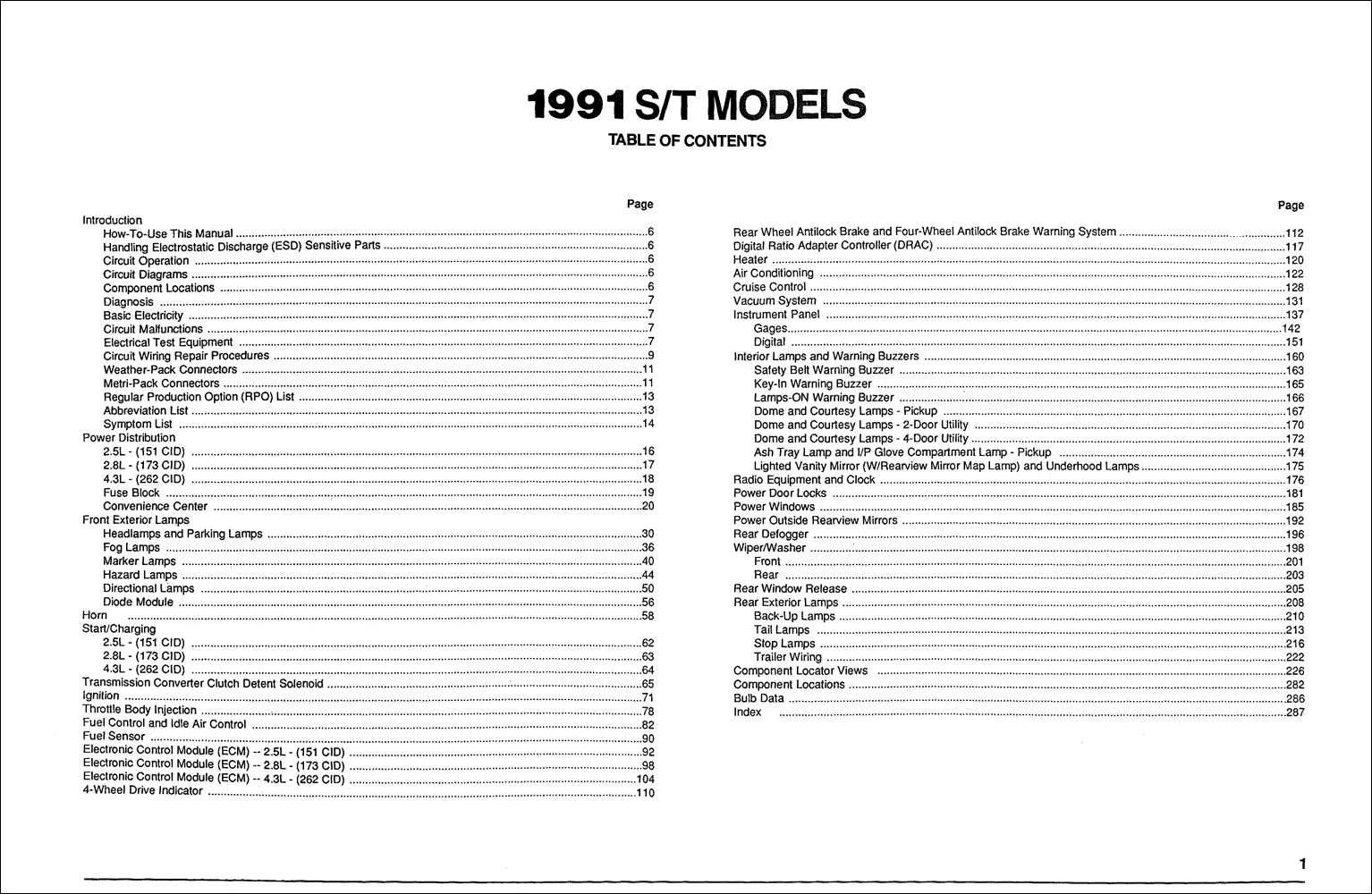 Diagram 1989 Gmc S15 Pickup And Jimmy Wiring Diagram Original