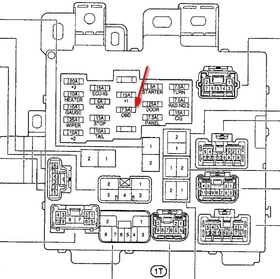 Diagram 1990 1995 Toyota Camry Fuse Box Diagram