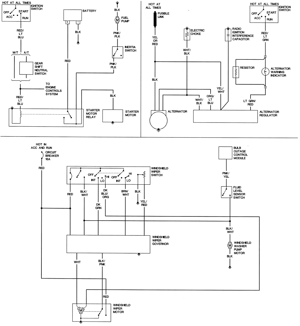 Diagram 1990 Ford Wiper Motor Wiring Diagram