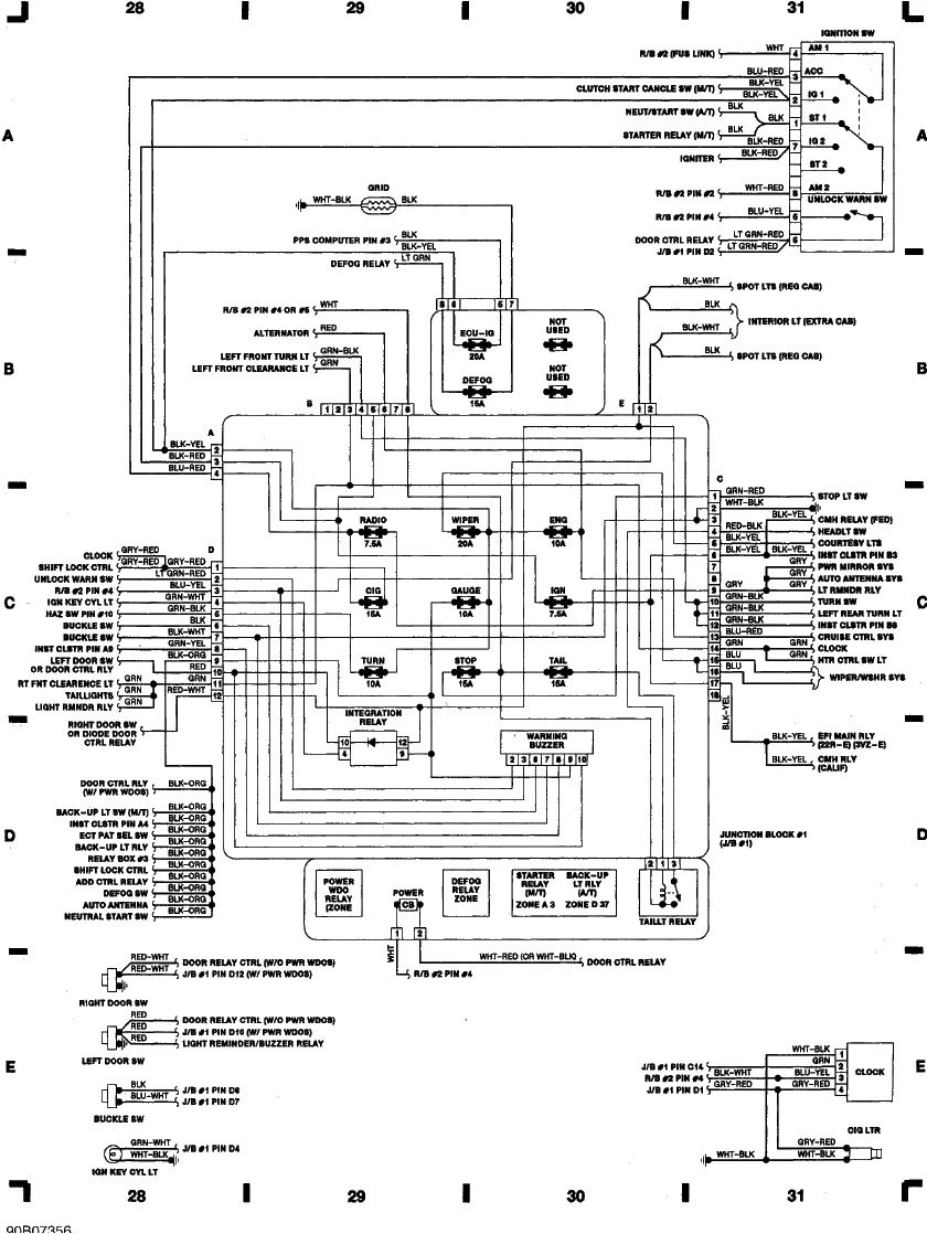 Diagram 1990 Toyota Pickup Fuse Box Diagram Truck