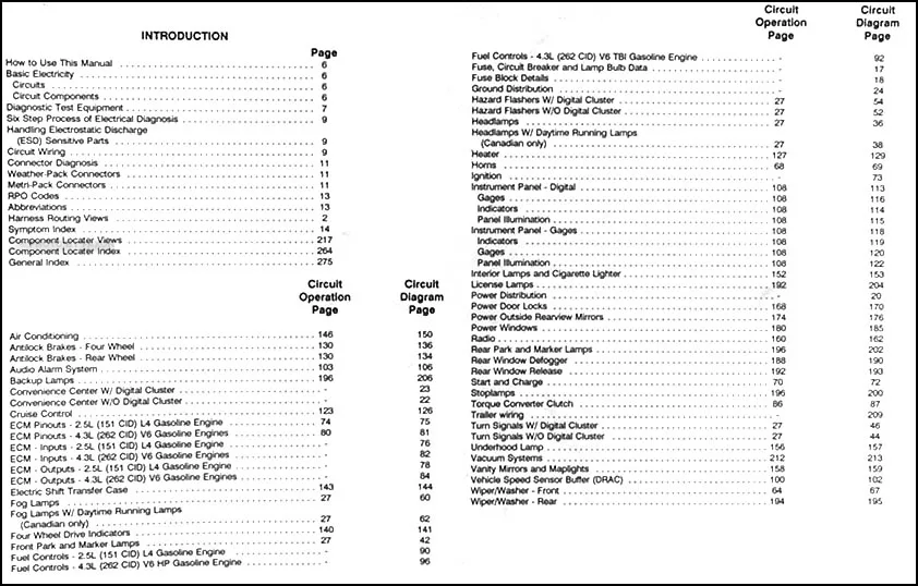 Diagram 1991 Gmc S15 Sonoma Pickup Jimmy Wiring Diagram Manual Original