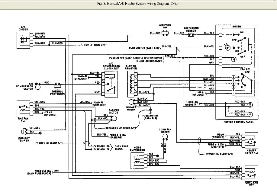 Diagram 1991 Honda Civic Electrical Wiring Diagram And Schematics