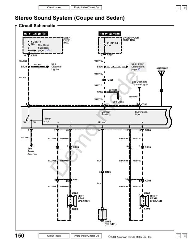 Diagram 1992 Honda Accord Radio Wiring Diagram