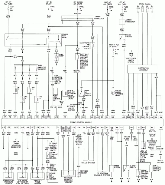 Diagram 1992 Honda Civic Ex Wiring Diagram