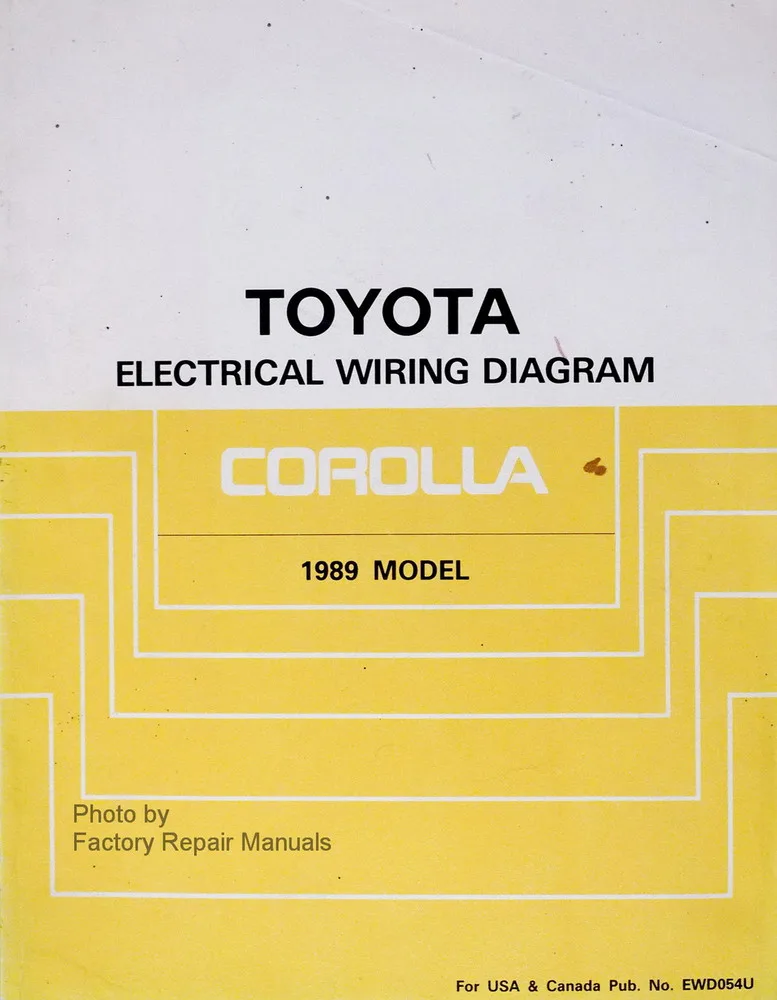 Diagram 1992 Toyota Corolla Wiring Diagram Manual Original