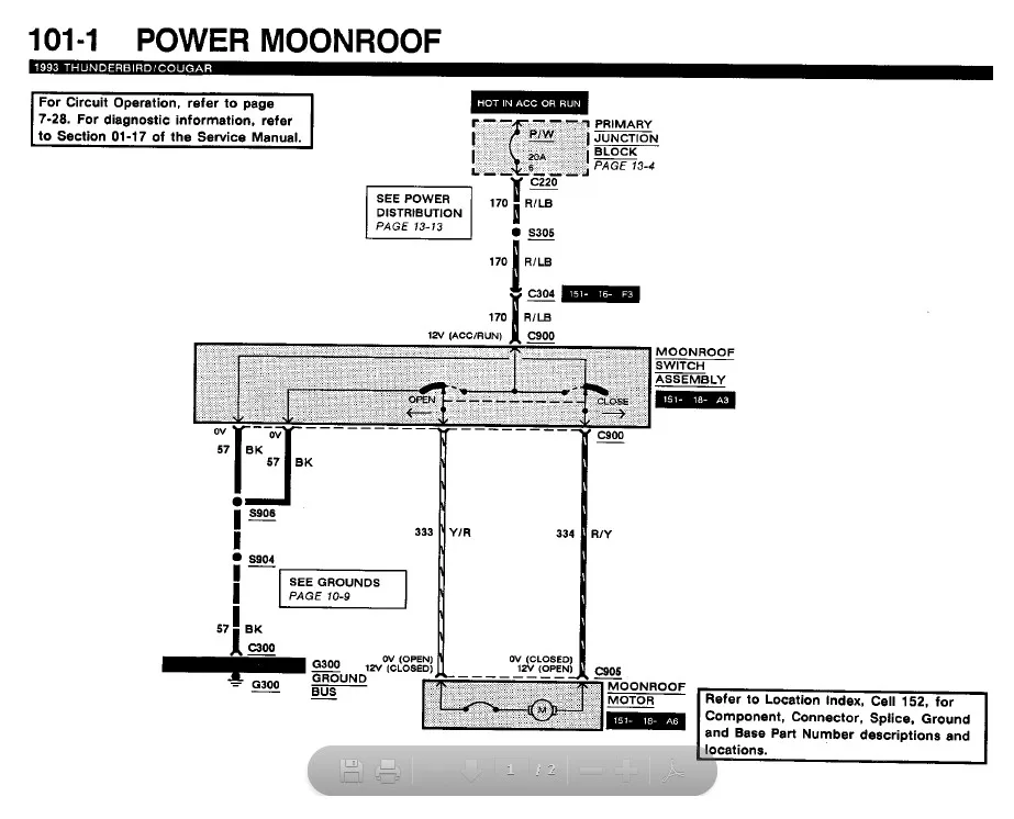 Diagram 1994 Thunderbird Super Coupe Wiring Diagram Schematic