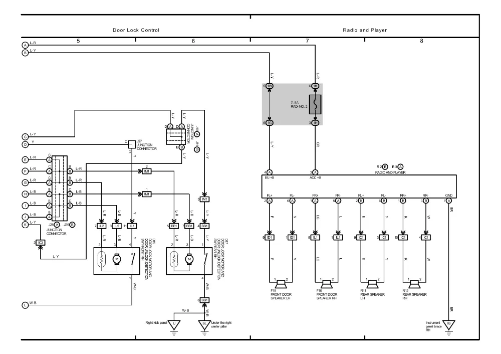 Diagram 1994 Toyota Camry Radio Wiring Diagram Schematic