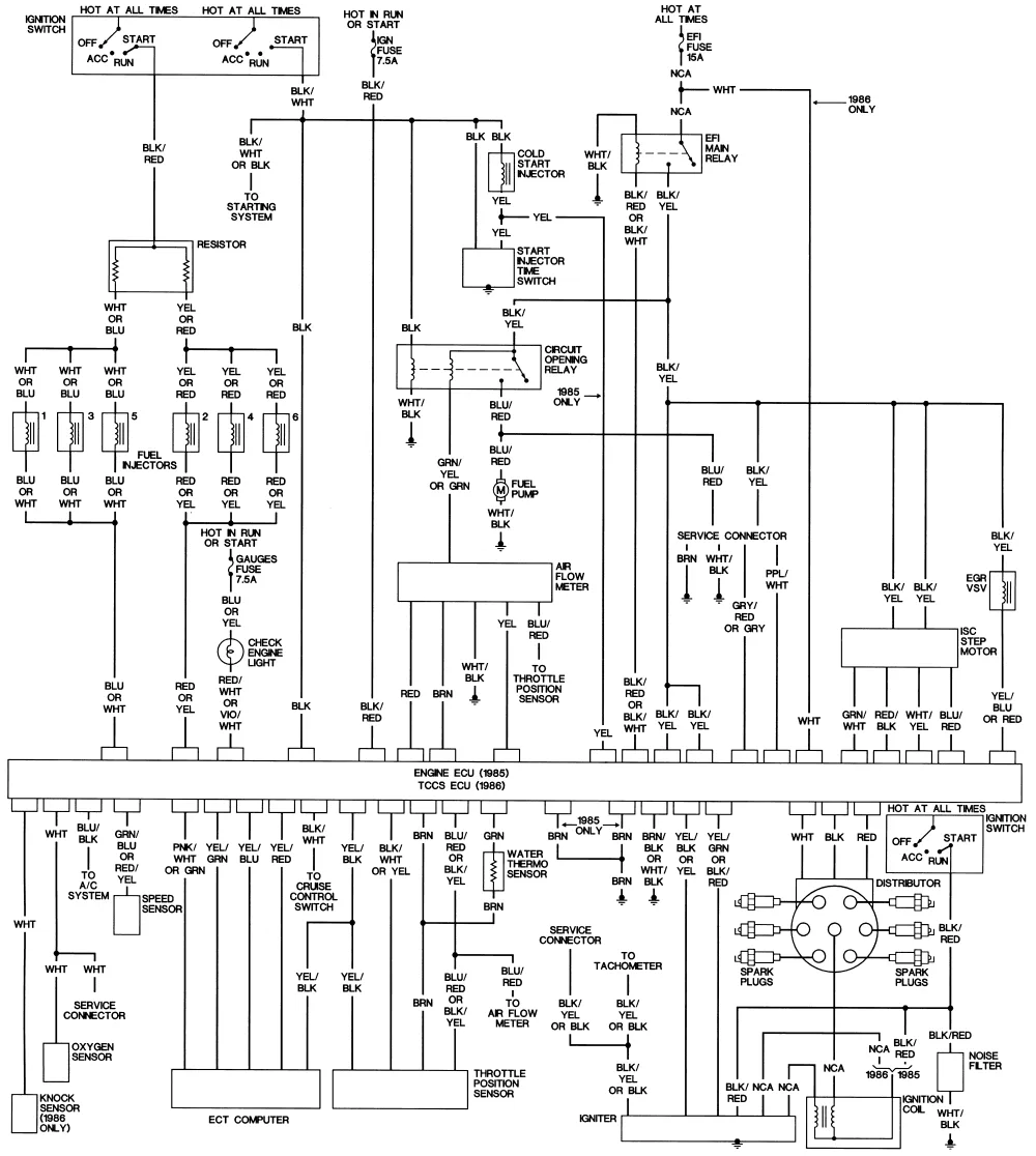 Diagram 1994 Toyota Pickup Fuel Pump Wiring Diagram
