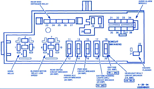 Diagram 1995 Chevy Lumina Fuse Box Diagram Wiring Schematic