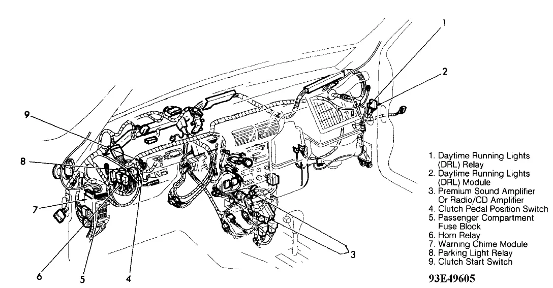 Diagram 1995 Mercury Tracer Engine Diagram