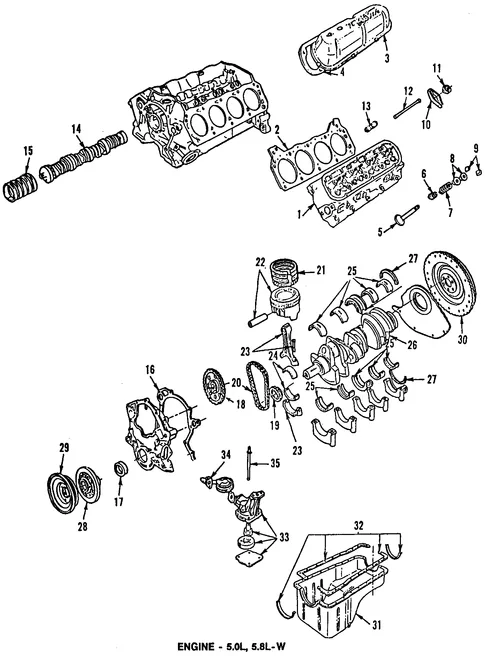 Diagram 1996 Ford F 150 302 Engine Parts Diagram