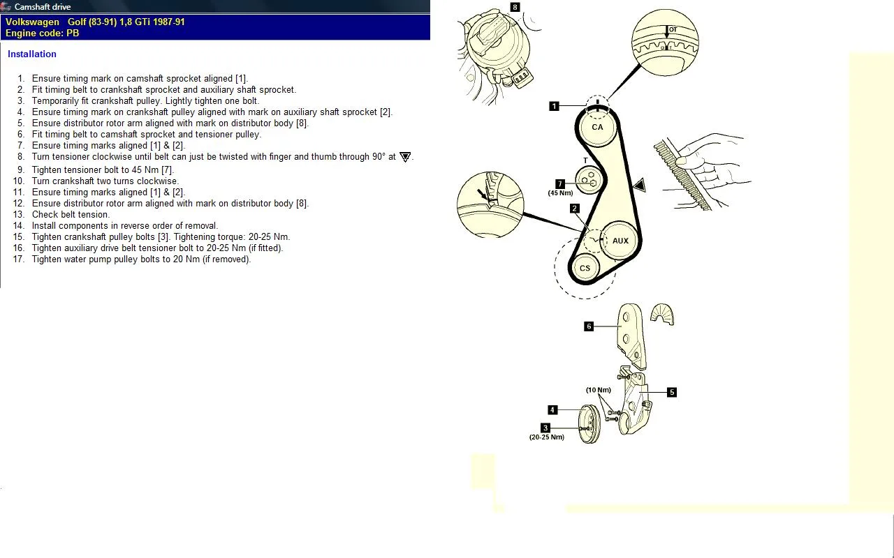 Diagram 1996 Vw Golf Engine Belt Diagrams