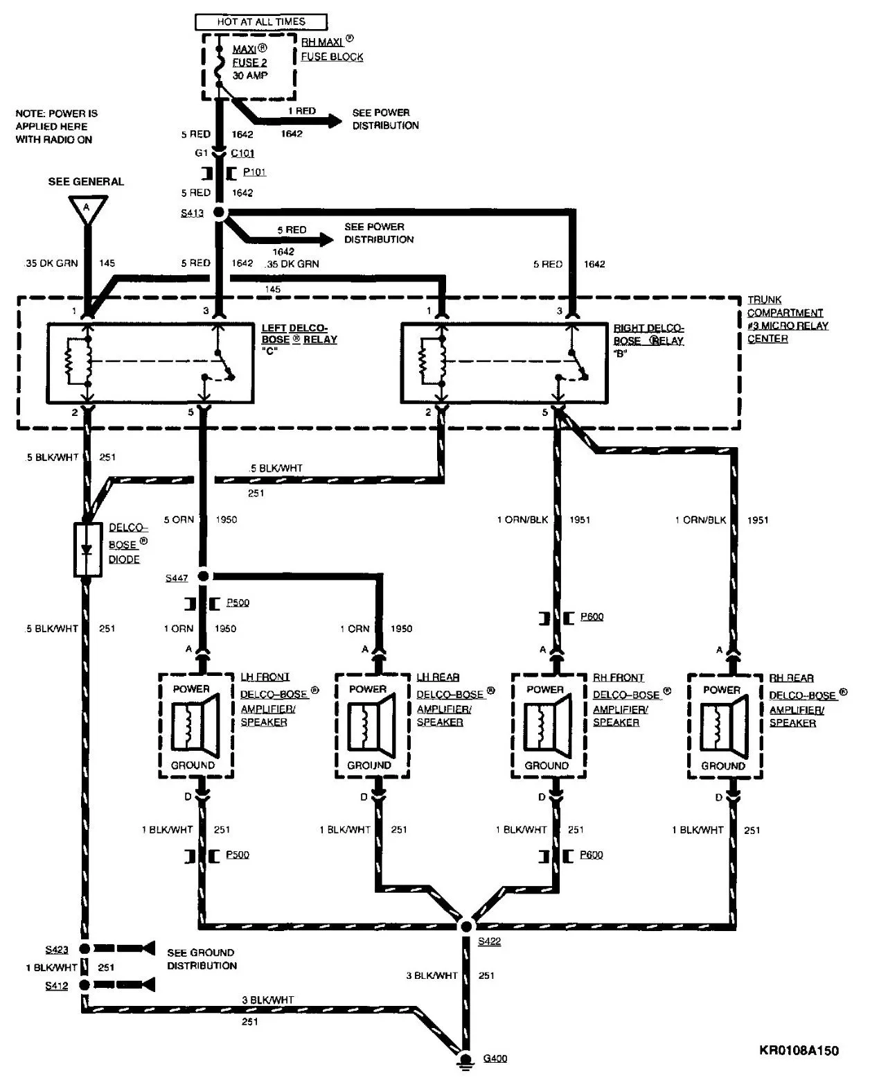 Diagram 1997 Cadillac Deville Wiring Diagram Colors