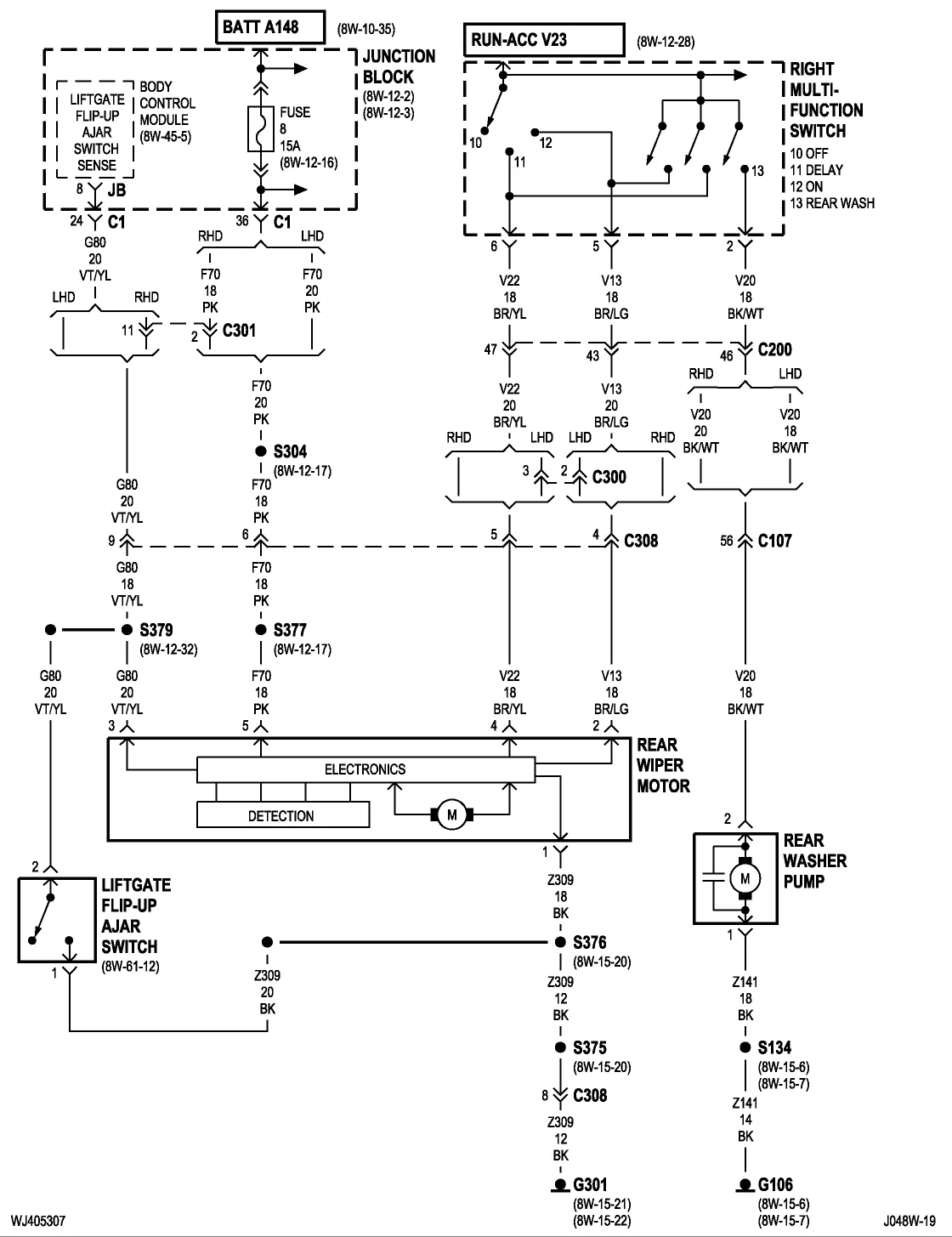 Diagram 1997 Jeep Tj Rear Wiper Diagram