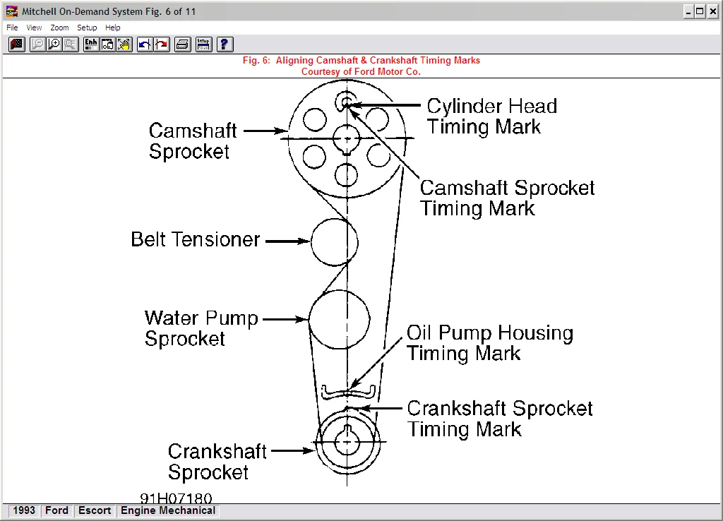 Diagram 1998 Ford Escort Timing Marks Diagram