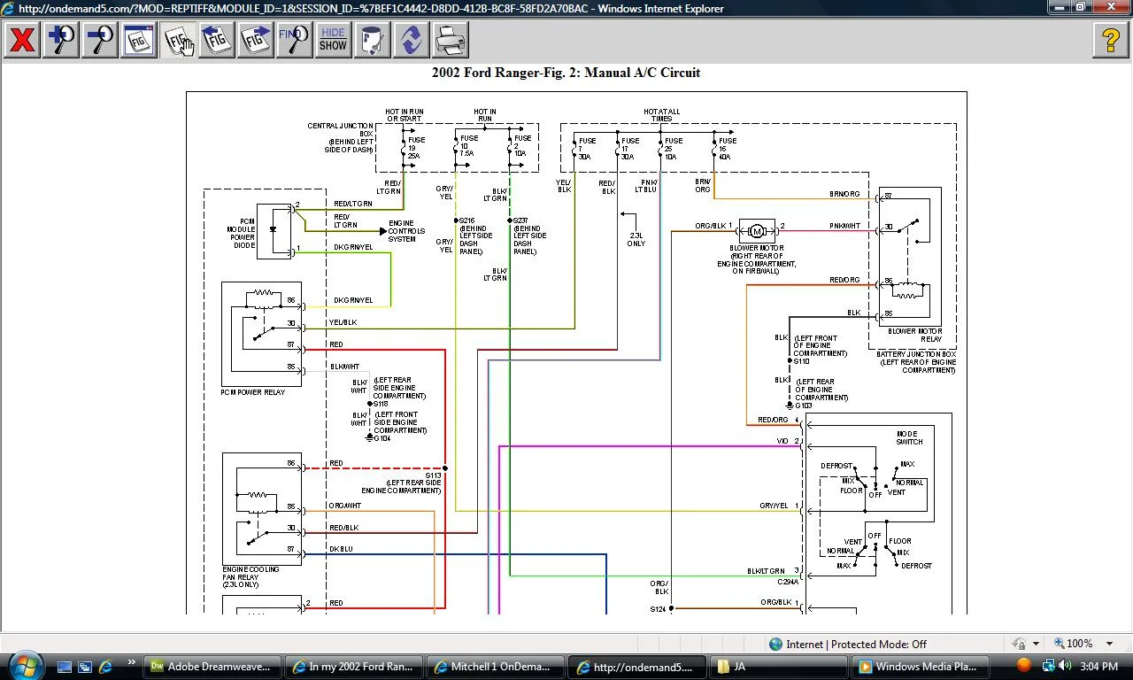 Diagram 1998 Ford Ranger Electrical Wiring Diagrams