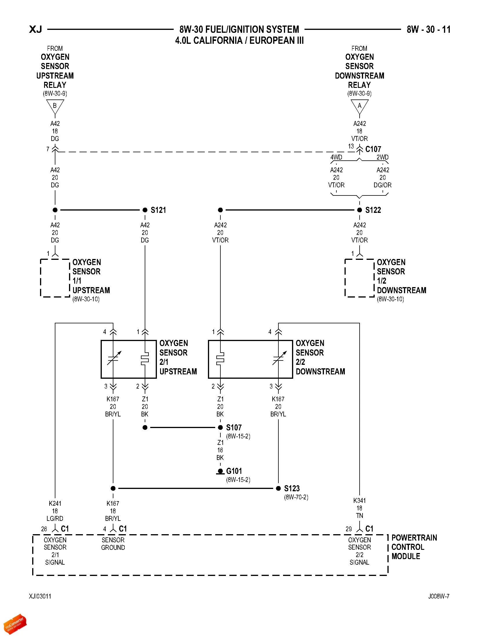 Diagram 1998 Jeep Cherokee O2 Sensor Wiring Diagram