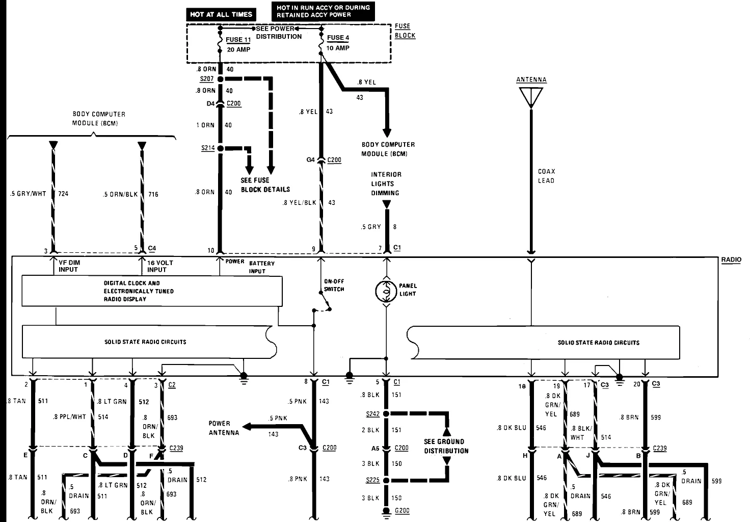 Diagram 1999 Cadillac Seville Wiring Diagrams