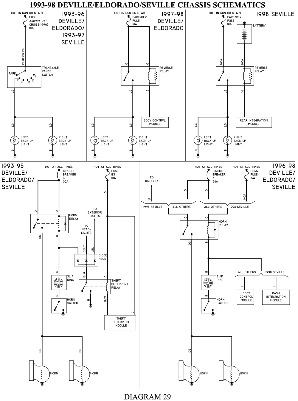 Diagram 1999 Cadillac Seville Wiring Diagrams Lights