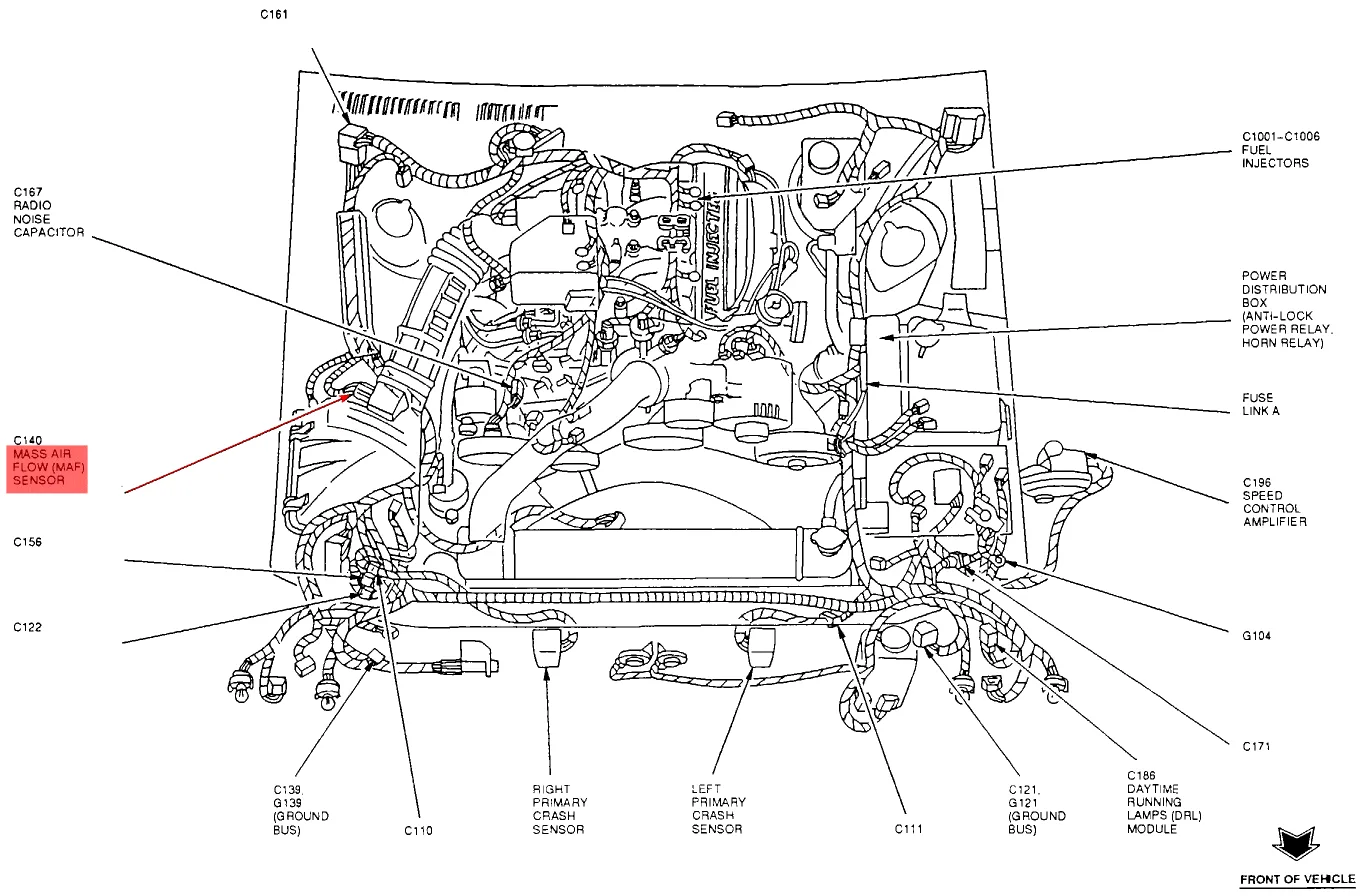 Diagram 1999 Cougar Enginepartment Diagram
