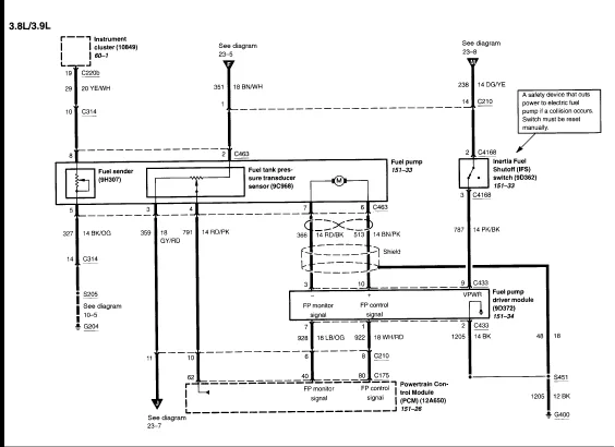 Diagram 1999 Ford Mustang Fuel System Diagram