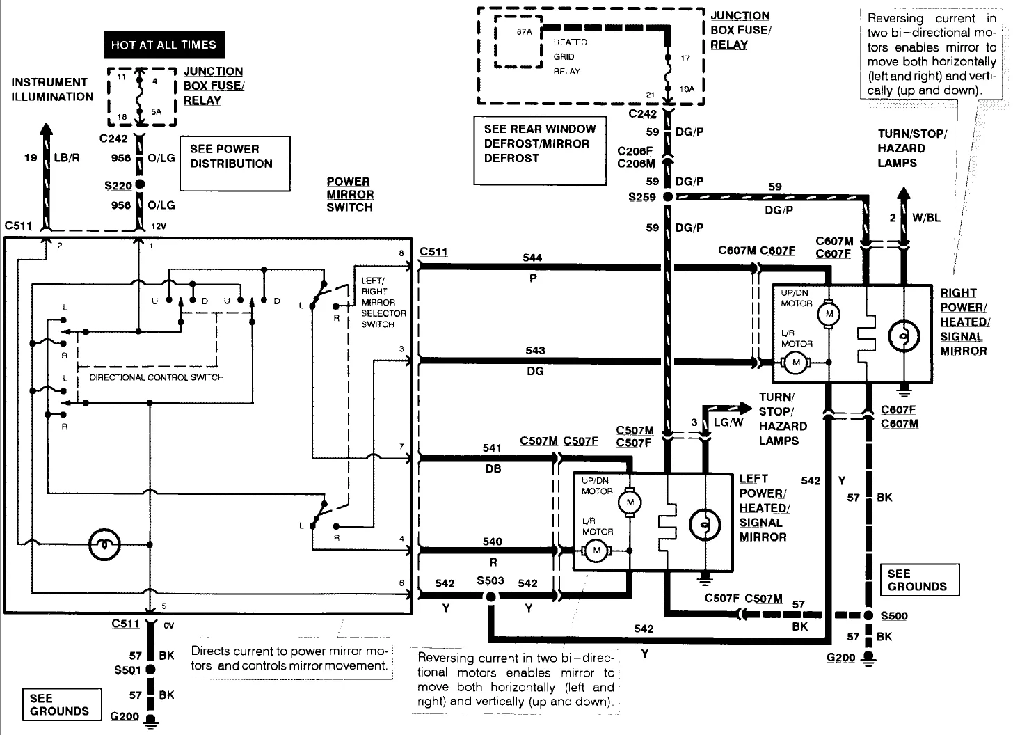 Diagram 2000 Ford Excursion Mirror Wiring Diagram