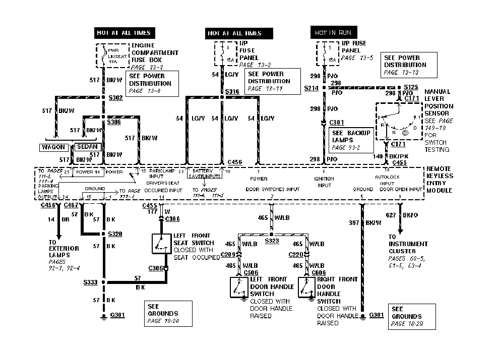 Diagram 2000 Ford Taurus Window Wire Diagram