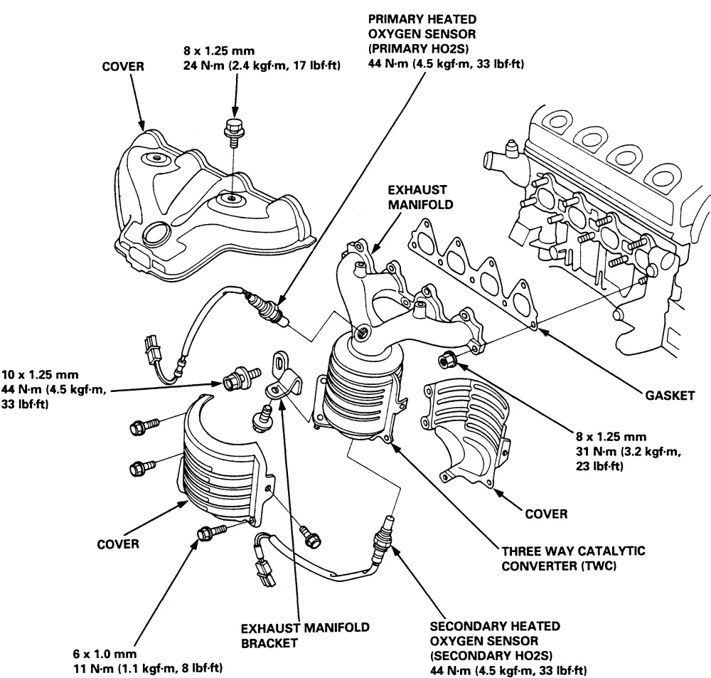 Diagram 2000 Honda Civic Lx Exhaust Diagram