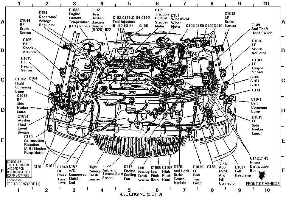 Diagram 2000 Lincoln Continental Engine Diagram Wiring Schematic