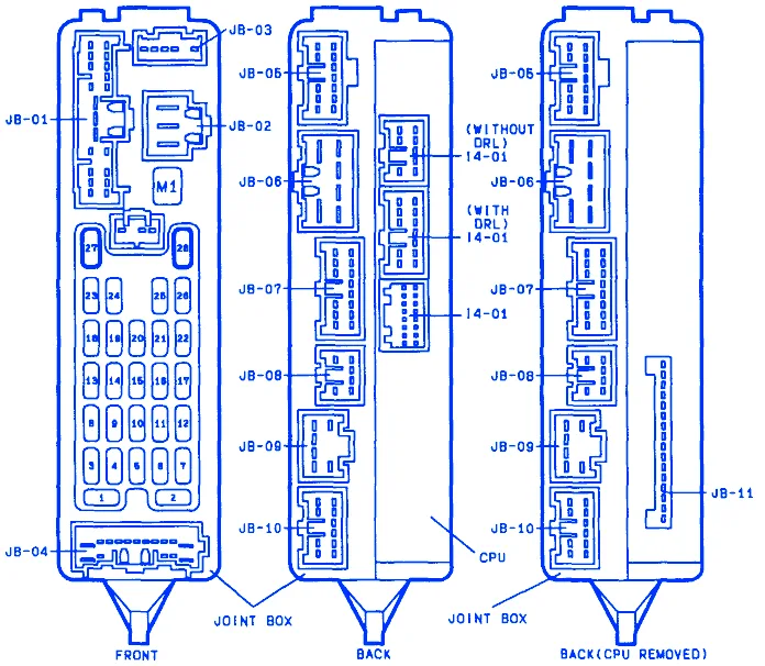 Diagram 2000 Mazda Protege Fuse Box Diagram Wiring
