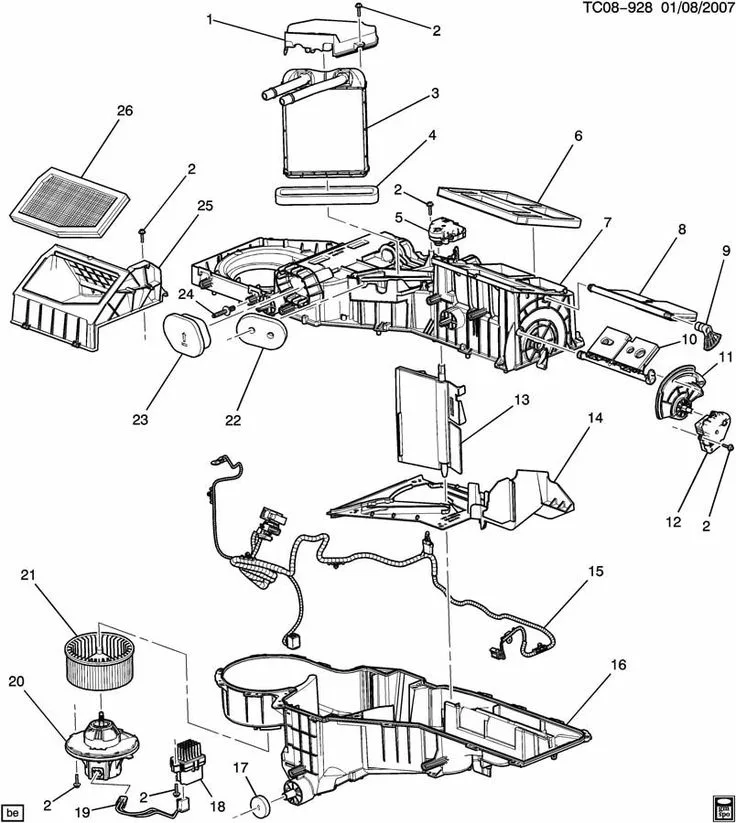 Diagram 2001 Chevy Silverado Heater Diagram