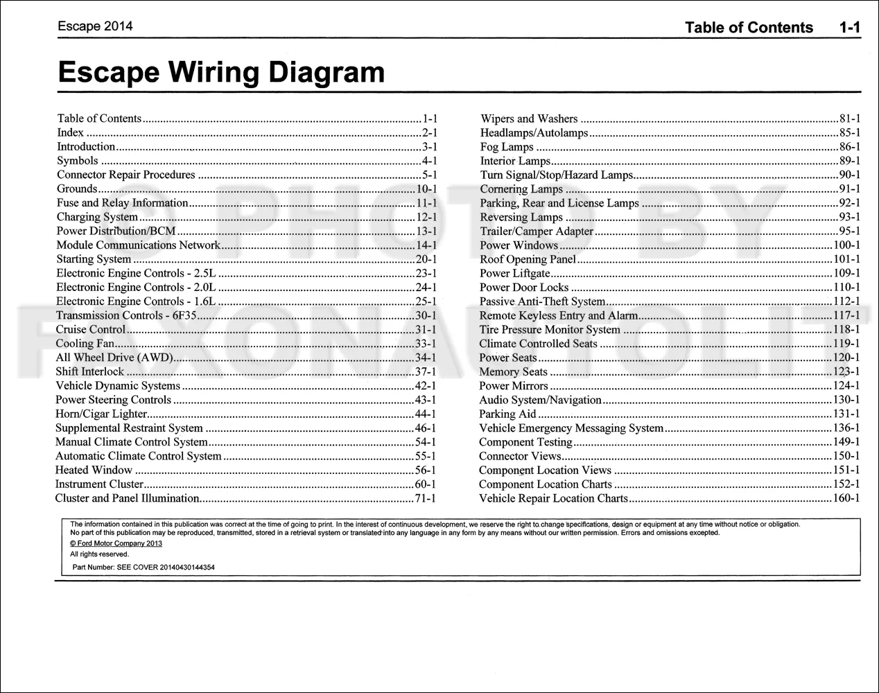 Diagram 2001 Ford Escape Wiring Diagrams