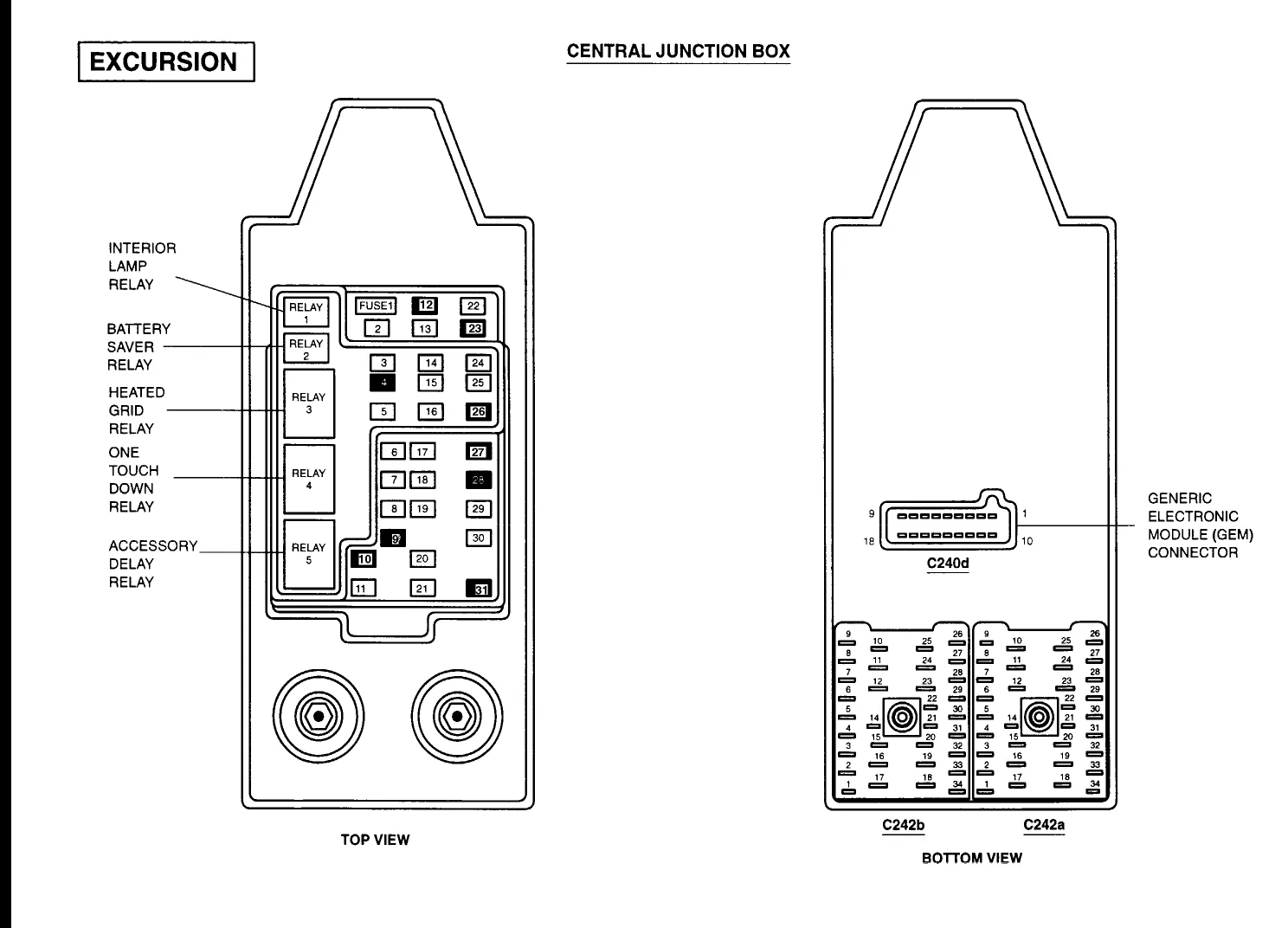 Diagram 2001 Ford Excursion Relay Diagram